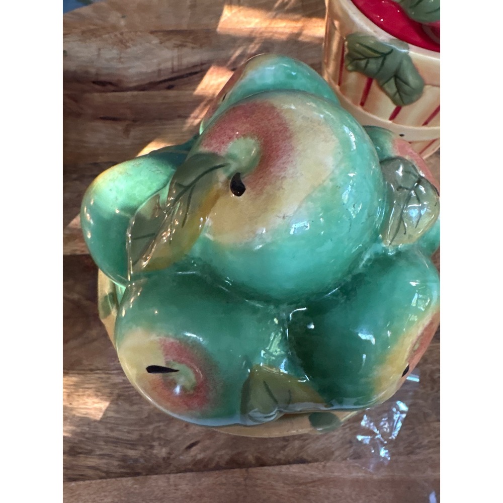 Cracker Barrel Farmers Market Susan Winget Fruit Basket Ceramic Canister Set 3pc - Picture 7 of 16